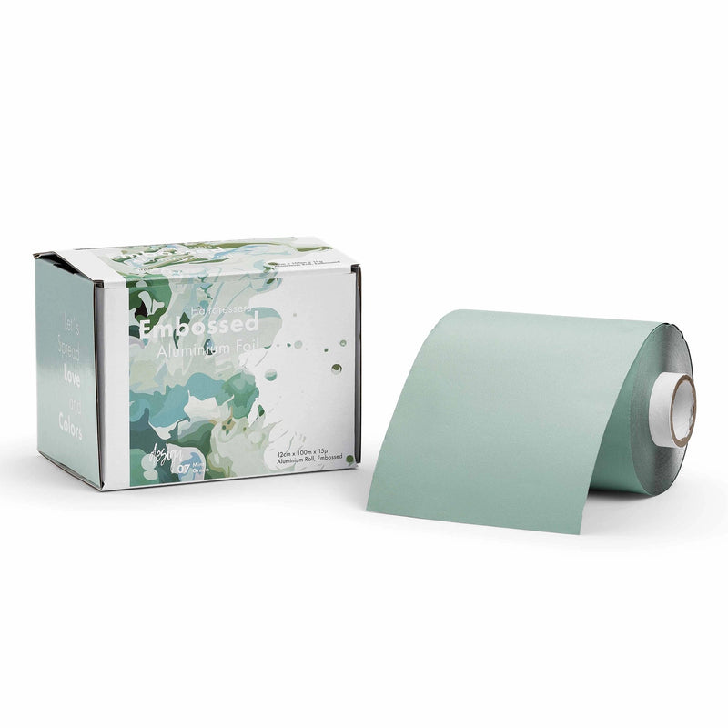 Folie Embossed Mint Green 12cm, 15my. 100m (8858)