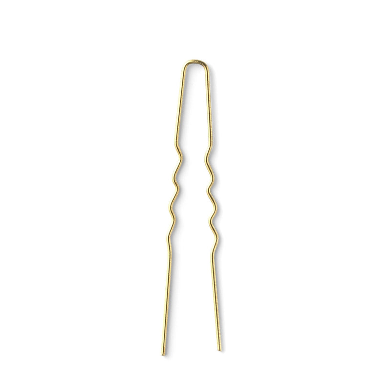 Curly pin, gold, 44