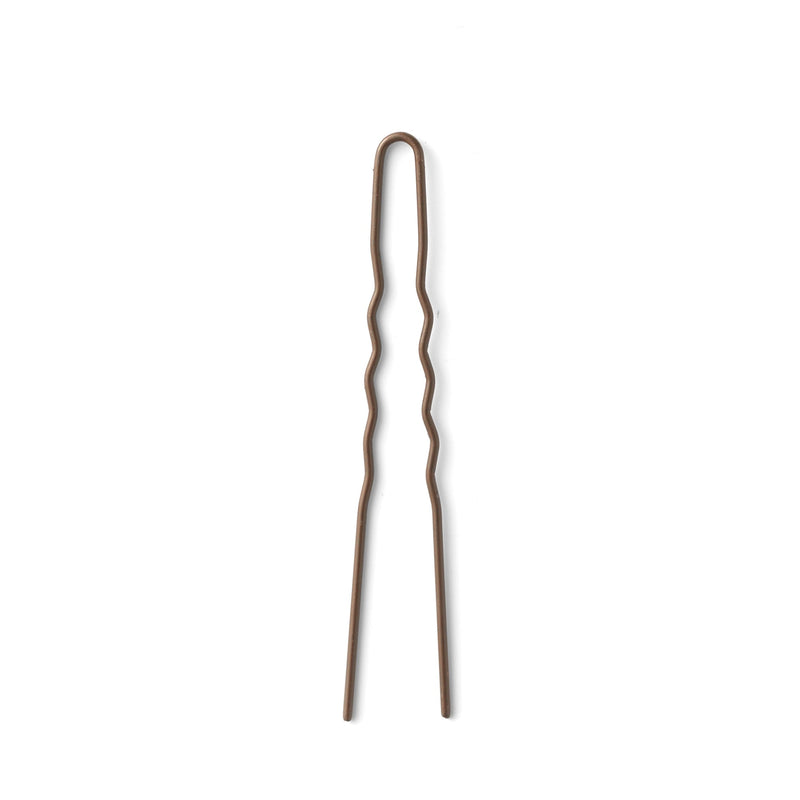 Hair pin, brown, 67