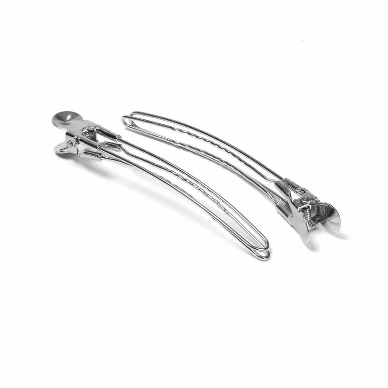 Hair clips long, chrome