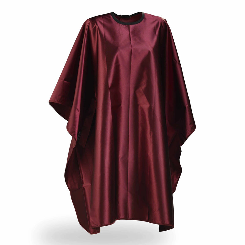 Wako Satin cape, burgundy