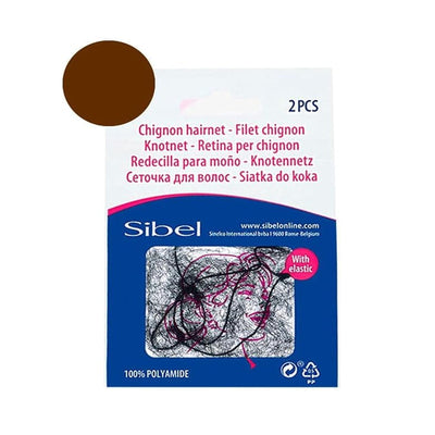Sibel Nylon Hair Net 2 pcs Dark Brown