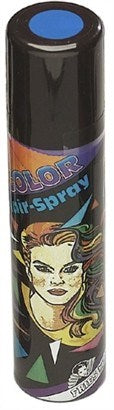 Color hair-spray, blue