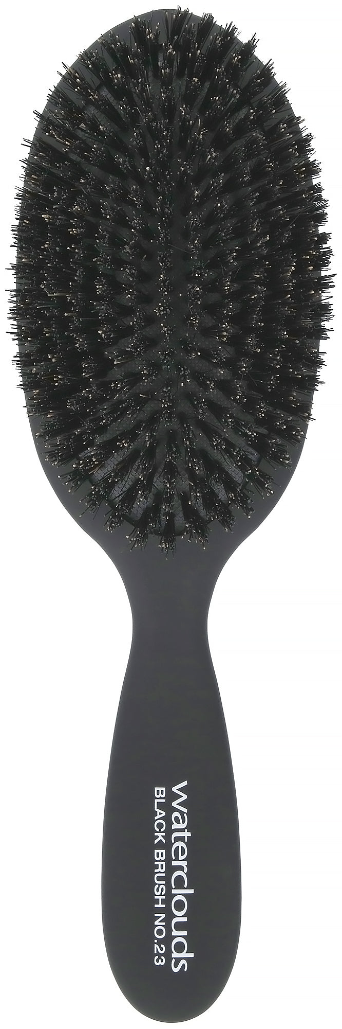 Waterclouds Black Brush 23 Natural Oval