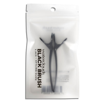 Waterclouds Black Brush Styling Clips